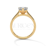 2 Ct Romantic Heart Shaped Diamond Solitaire Ring in 14K Solid Gold