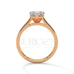 2 Ct Romantic Heart Shaped Diamond Solitaire Ring in 14K Solid Gold