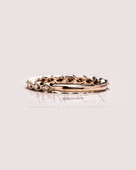 Antique Bloom Band – Round Cut 14K Solid Gold Moissanite and Lab Grown Diamond Elegance