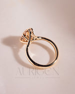 Luxurious Oval Cut Moissanite and Lab Grown Diamond Split Shank Ring