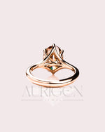Luxurious Oval Cut Moissanite and Lab Grown Diamond Split Shank Ring