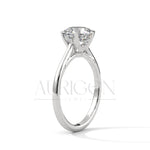 Elegant Round Brilliant Diamond Ring in 14K Solid Gold with Six Prong Setting