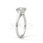 Asscher Cut Diamond Solitaire Ring in 14K Solid Gold Ring