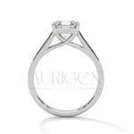 Asscher Cut Diamond Solitaire Ring in 14K Solid Gold Ring