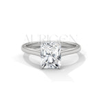Stunning Radiant Cut Engagement Ring in 14K Solid Gold