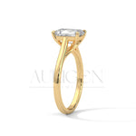 Stunning Radiant Cut Engagement Ring in 14K Solid Gold