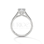 Stunning Radiant Cut Engagement Ring in 14K Solid Gold