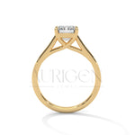 Stunning Radiant Cut Engagement Ring in 14K Solid Gold