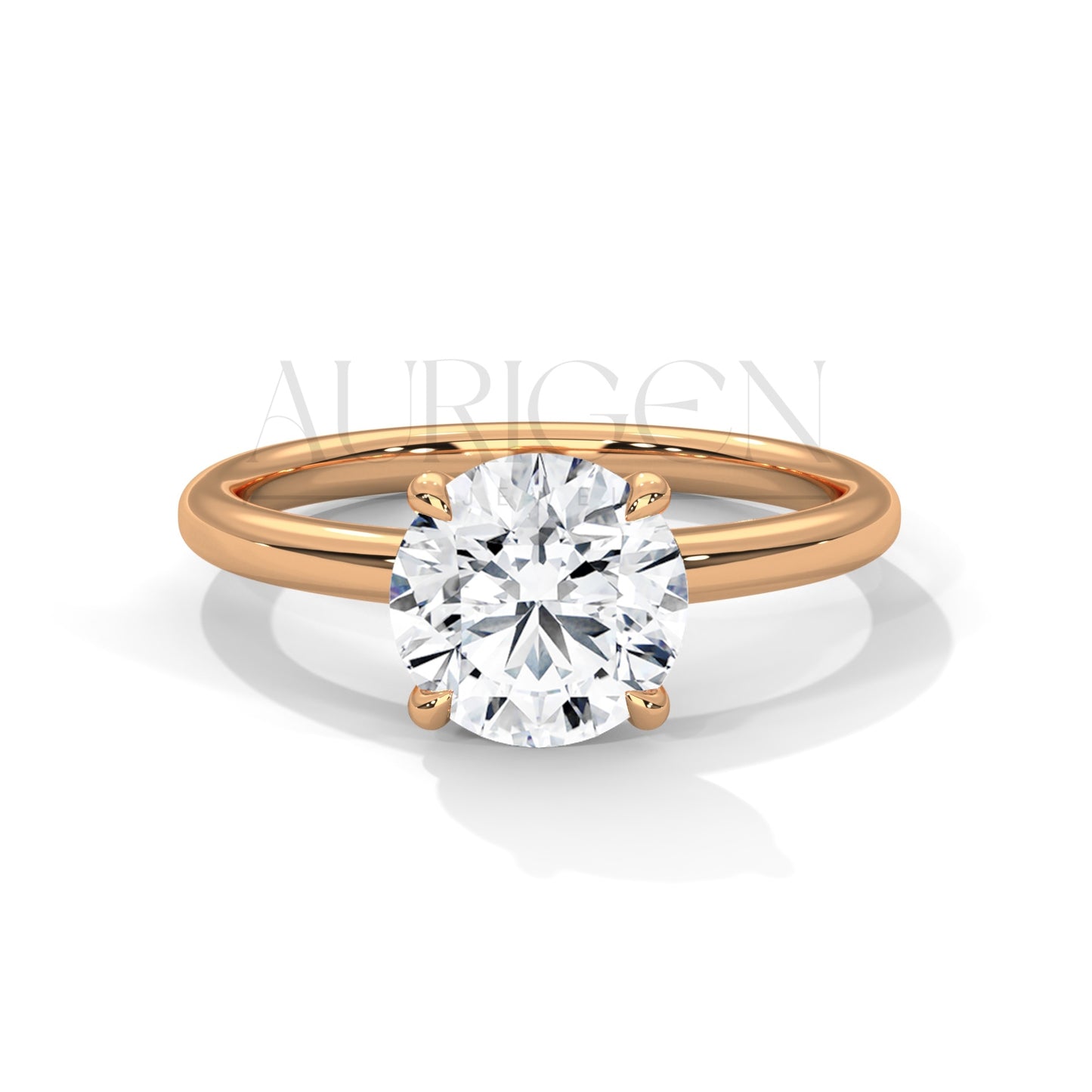 TESTING 5 - Timeless 4 Prong Round Diamond Engagement Ring 14K Solid Gold (Copy) (Copy) (Copy) (Copy) (Copy)