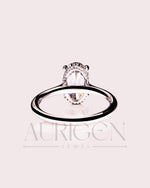 Stunning Oval Cut Crushed Ice Moissanite and Lab Grown Diamond Hidden Halo Ring in 14K Solid Gold