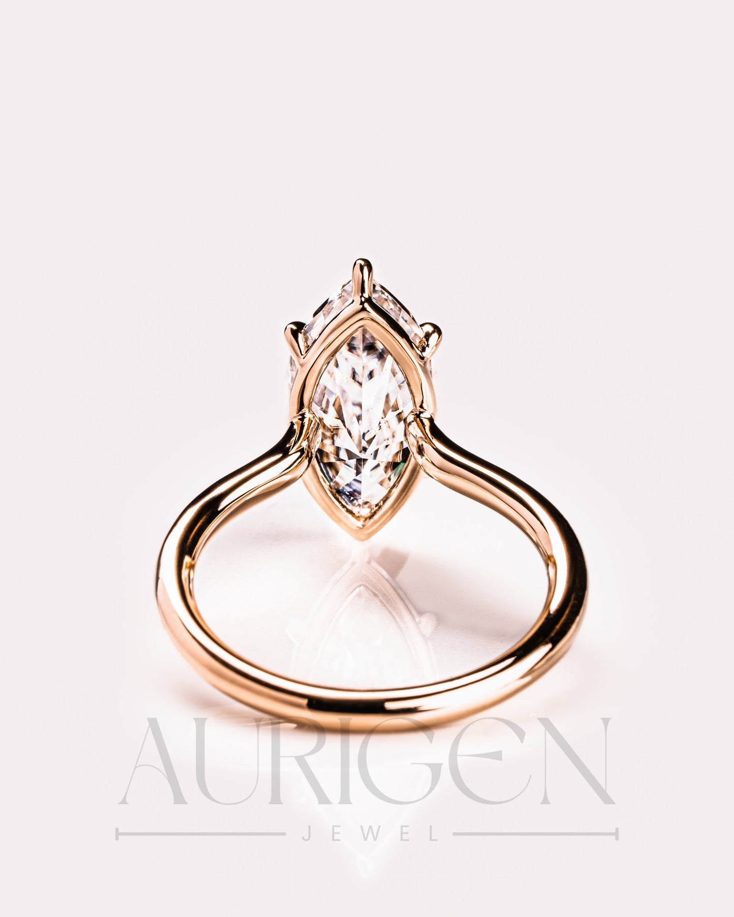 Timeless Marquise Cut Moissanite and Lab Grown Diamond Ring