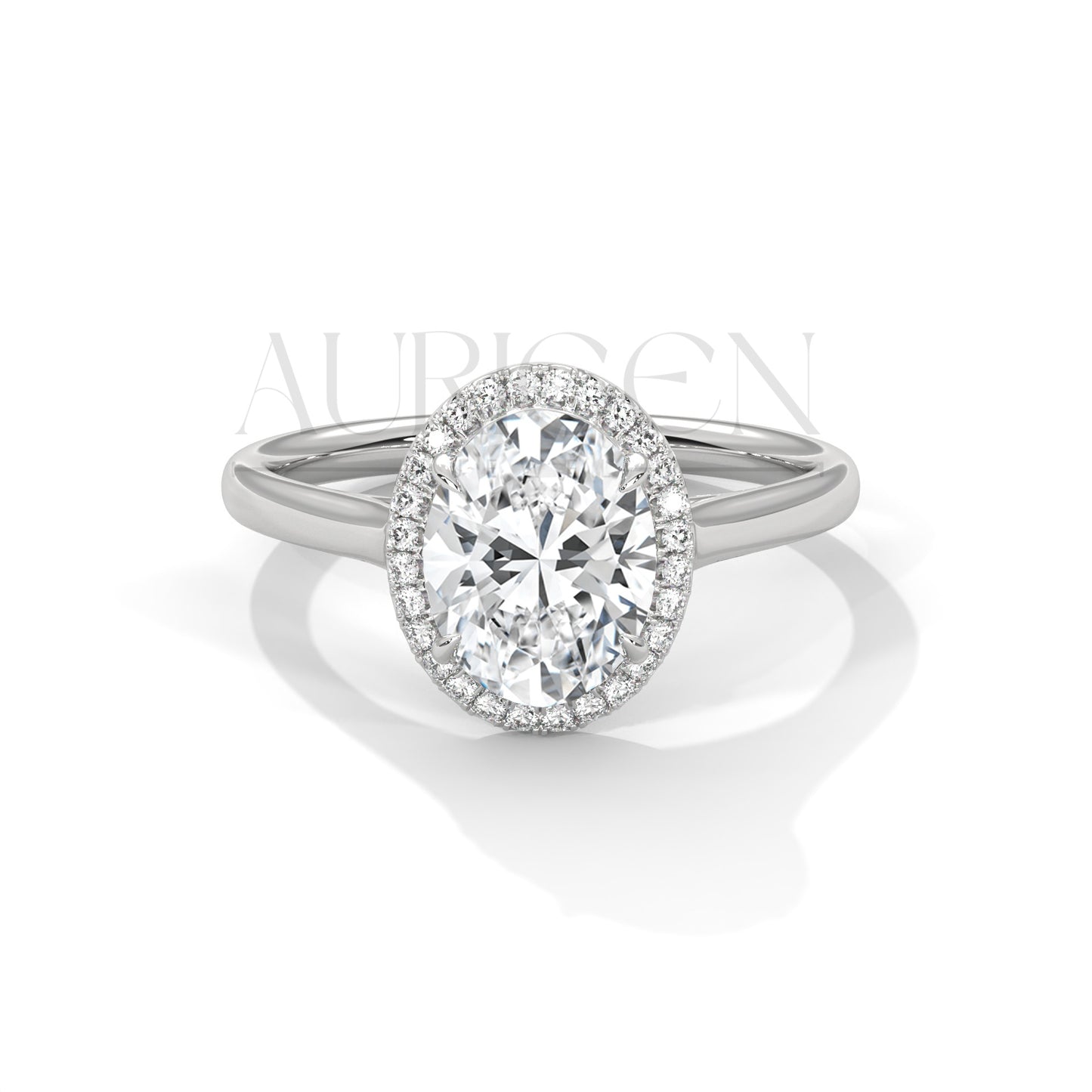 Modern 2.00 CT Oval Cut Diamond Engagement Ring with Halo