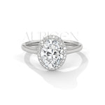 Modern 2.00 CT Oval Cut Diamond Engagement Ring with Halo