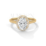 Modern 2.00 CT Oval Cut Diamond Engagement Ring with Halo