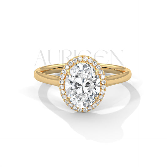 Modern 2.00 CT Oval Cut Diamond Engagement Ring with Halo