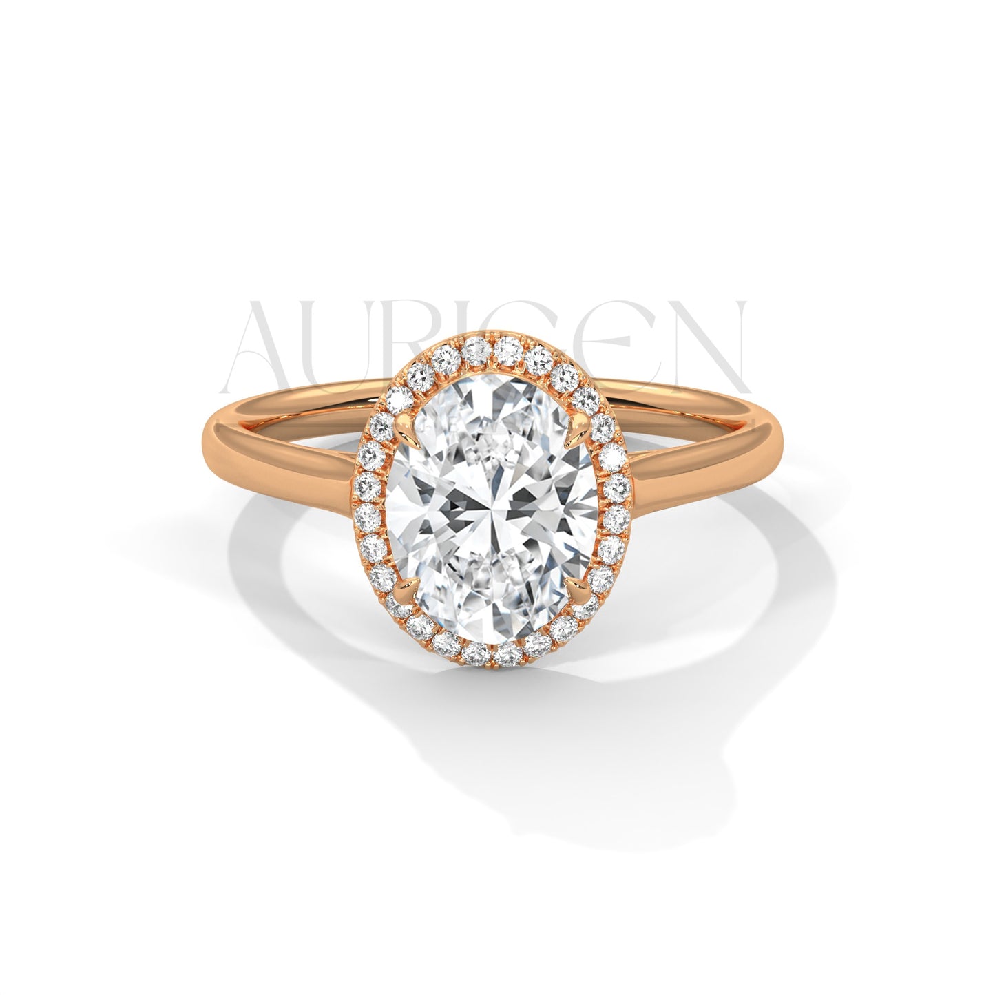 Modern 2.00 CT Oval Cut Diamond Engagement Ring with Halo