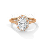 Modern 2.00 CT Oval Cut Diamond Engagement Ring with Halo