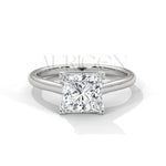 2 Ct Luxury Princess Cut Diamond Solitaire Ring in 14K Solid Gold