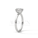 2.0 CT Oval Cut Moissanite Diamond Four Prong Set Ring in 14K Solid Gold