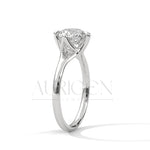 2 Ct Modern Round Brilliant Solitaire Ring with Split Shank in 14K Solid Gold