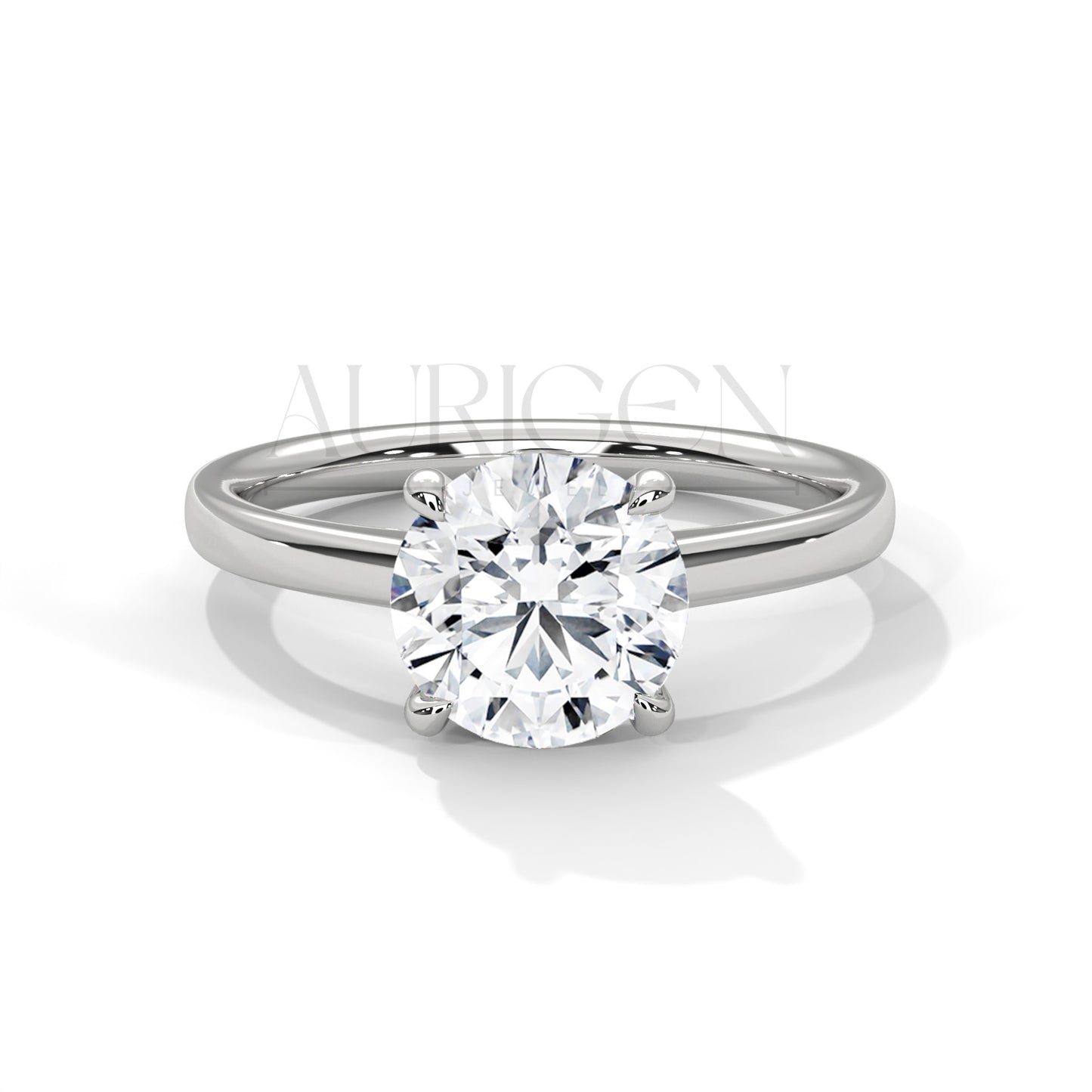 2.00 CT Round Cut Moissanite Diamond Engagement Ring