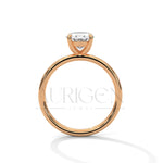 2.0 CT Oval Cut Moissanite Diamond Four Prong Set Ring in 14K Solid Gold