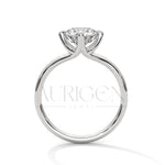 2 Ct Modern Round Brilliant Solitaire Ring with Split Shank in 14K Solid Gold