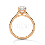 2 Ct Cushion Cut Diamond Engagement Ring with Pave Band in 14K White Gold
