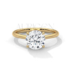 2 Ct Round Brilliant Solitaire Diamond Engagement Ring in 14K Solid Gold