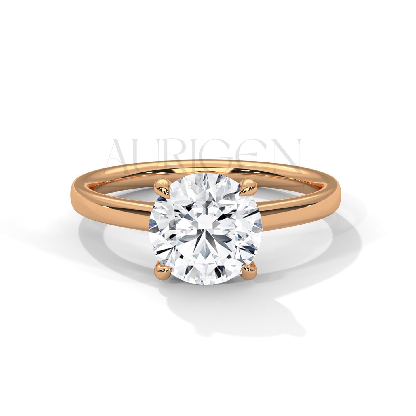 2.00 CT Round Cut Moissanite Diamond Engagement Ring