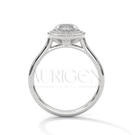 2 CT Marquise Engagement Ring with Bezel Halo 14K Solid Gold