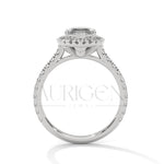 2 Ct Marquise Moissanite & Lab Diamond With Halo and Pave Setting Ring 14K Solid Gold