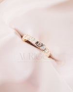 Bezel Set Asscher Cut Moissanite & Leb Diamond Eternity Band in 14K Solid Gold