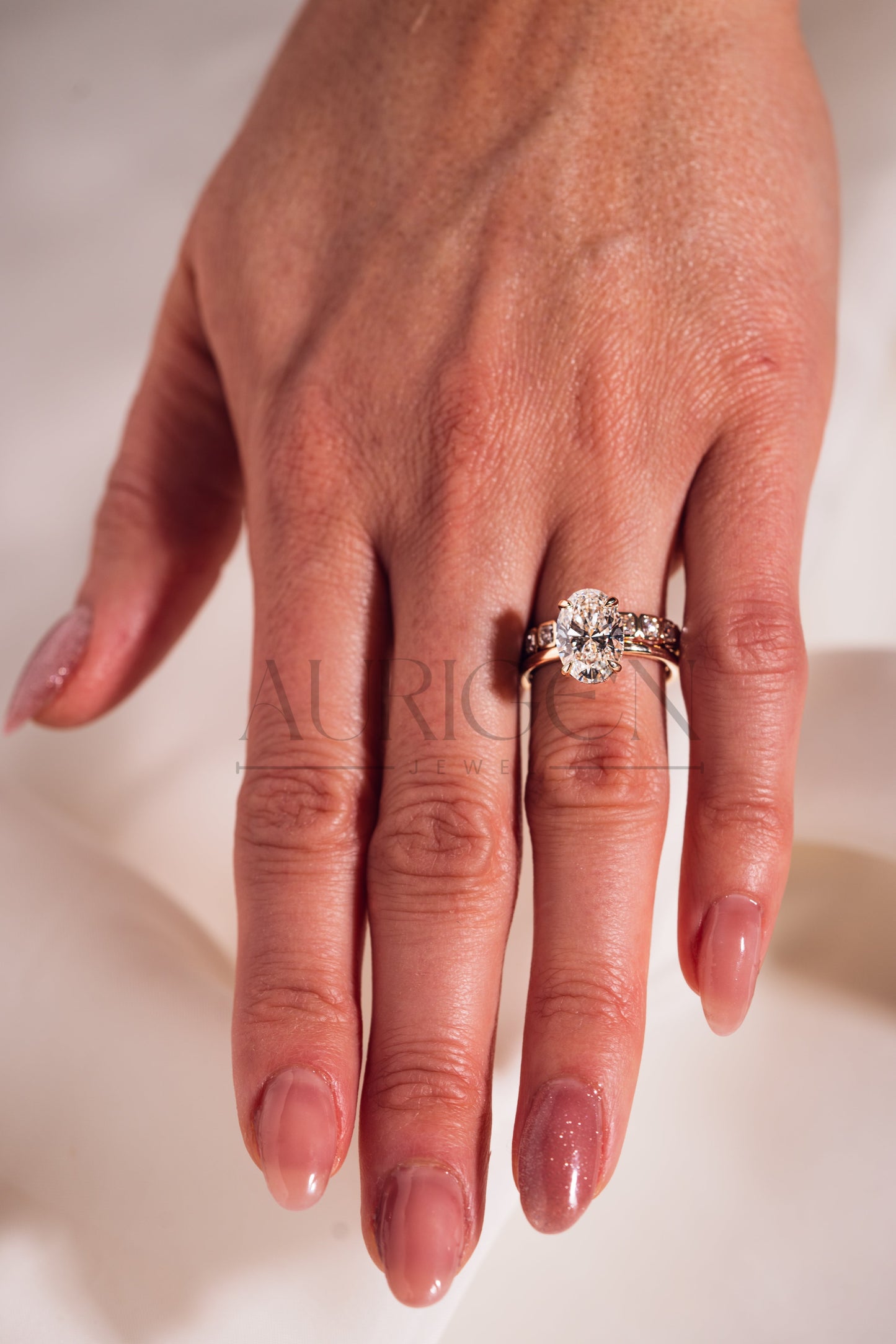 Bezel Set Asscher Cut Moissanite & Leb Diamond Eternity Band in 14K Solid Gold