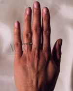 Round Moissanite & Leb Diamond Half Eternity Band 14K Rose Gold