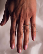 Round Moissanite & Leb Diamond Half Eternity Band 14K Rose Gold