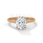The Classic Oval Cut Moissanite Diamond Ring in 14K Solid Gold
