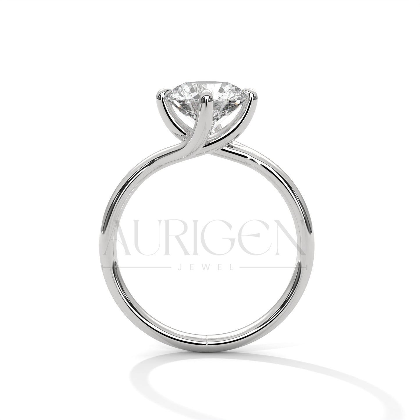 2.00 CT Round Cut Diamond Engagement Ring.