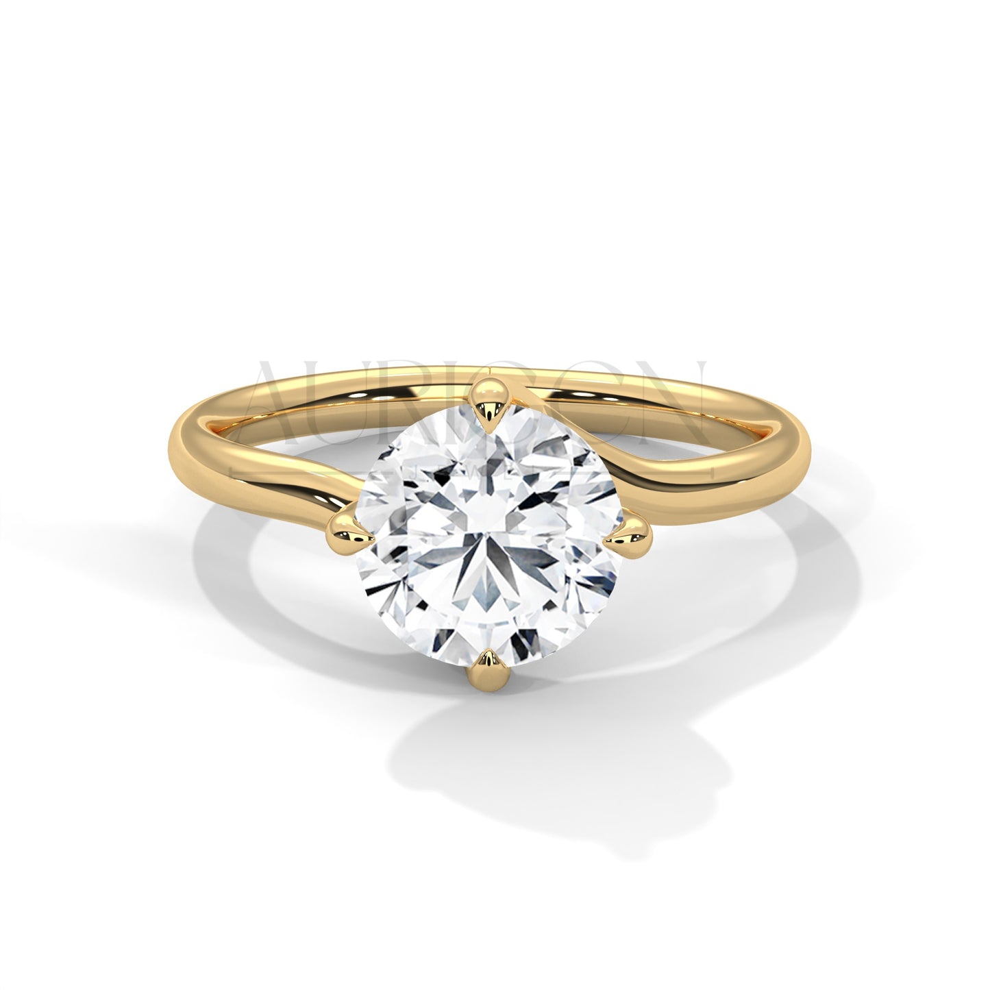 2.00 CT Round Cut Diamond Engagement Ring.