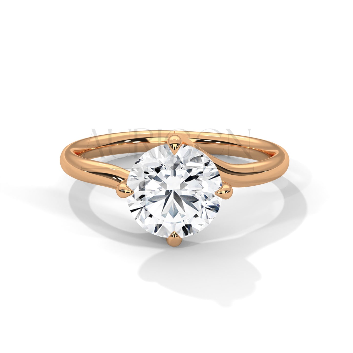 2.00 CT Round Cut Diamond Engagement Ring.