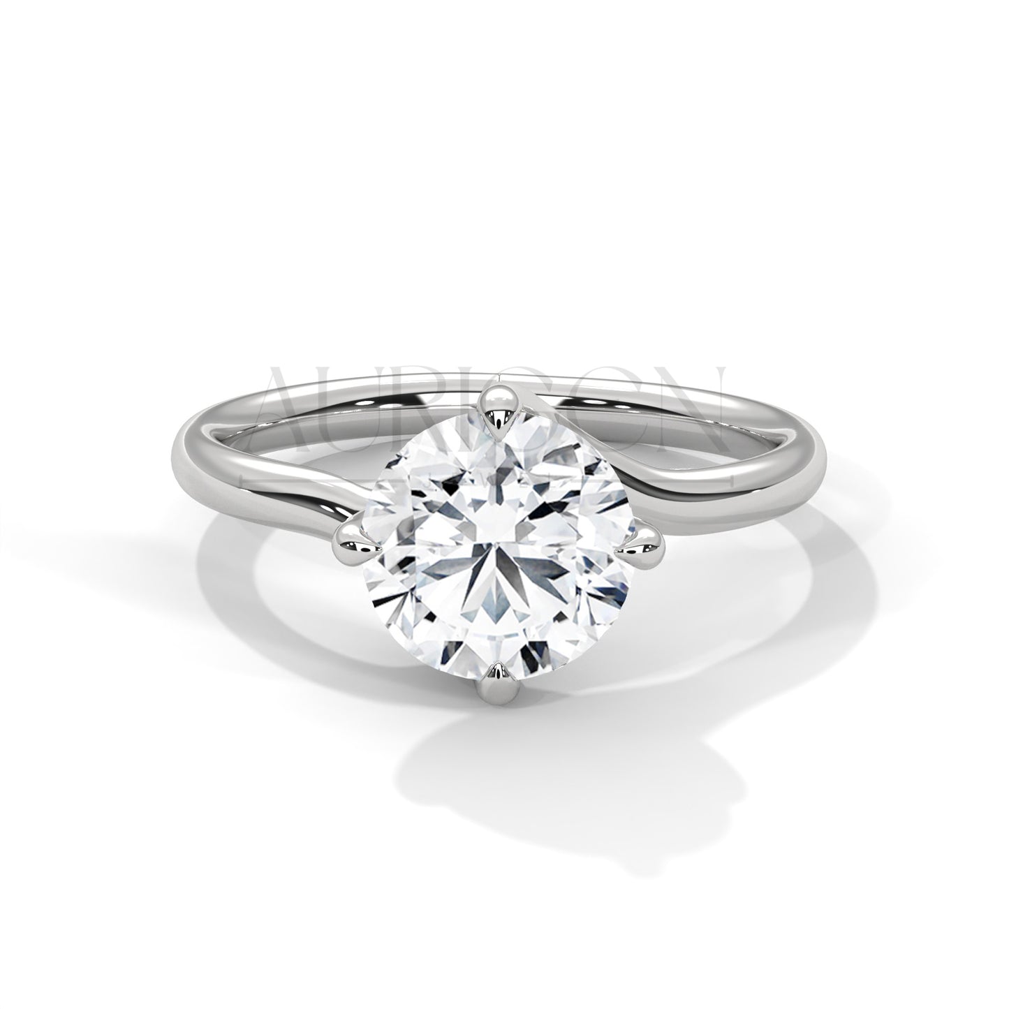 2.00 CT Round Cut Diamond Engagement Ring.
