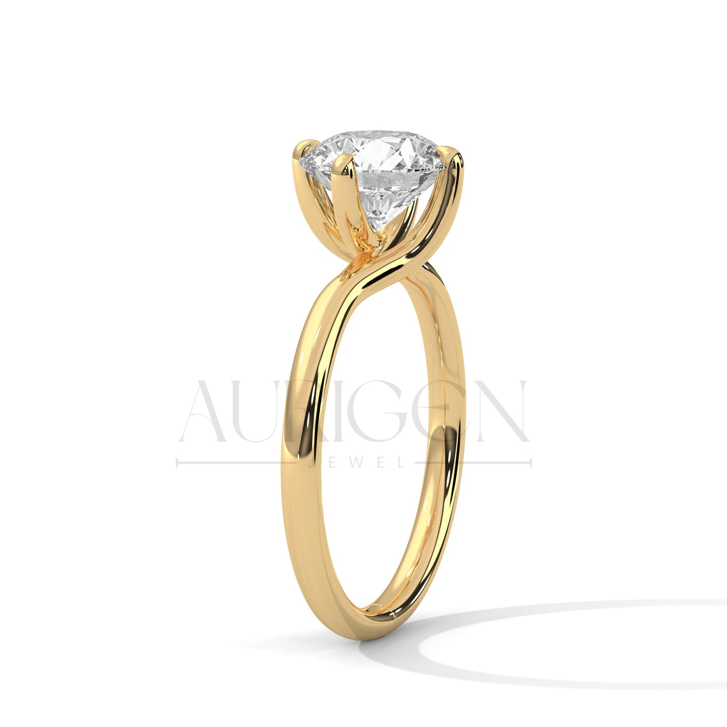 2.00 CT Round Cut Diamond Engagement Ring.