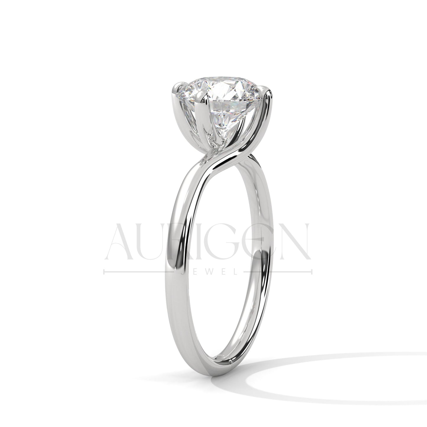 2.00 CT Round Cut Diamond Engagement Ring.