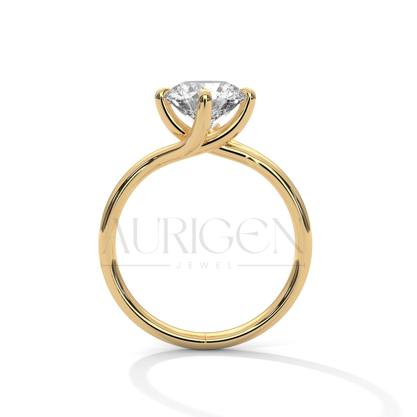 2.00 CT Round Cut Diamond Engagement Ring.