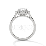 Brilliant Round Cut Solitaire Halo Diamond Engagement Ring 14K Solid Gold Ring
