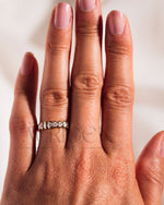 Brilliant Oval Cut Moissanite & Leb Diamond Bezel Set Eternity Band – 14K Solid Gold