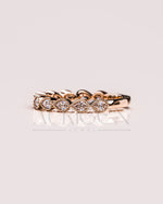 ¾ Eternity Milgrain Set East West Pear Moissanite and Leb Diamond Band