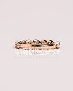 ¾ Eternity Milgrain Set East West Pear Moissanite and Leb Diamond Band