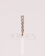 ¾ Eternity Milgrain Set East West Pear Moissanite and Leb Diamond Band