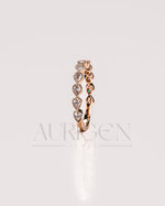 ¾ Eternity Milgrain Set East West Pear Moissanite and Leb Diamond Band